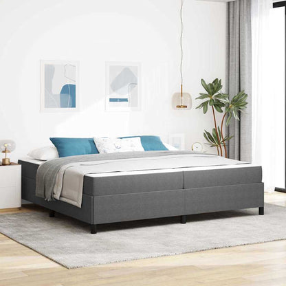 Sengestel Lysegrå 200 X 200 Cm Corduroy Stof - Hovedbillede