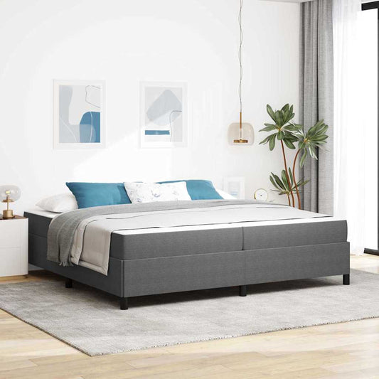 Sengestel Lysegrå 200 X 200 Cm Corduroy Stof - Hovedbillede