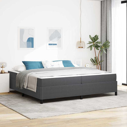 Sengestel Mørkegrå 200 X 200 Cm Corduroy Stof - Hovedbillede