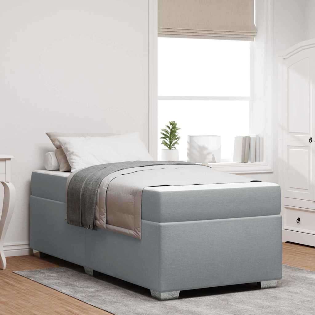 Sengestel Lysegrå 100 X 200 Cm Stof - Hovedbillede