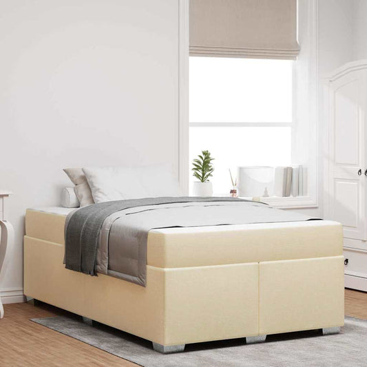 Sengestel Creme 120 X 200 Cm Stof - Hovedbillede