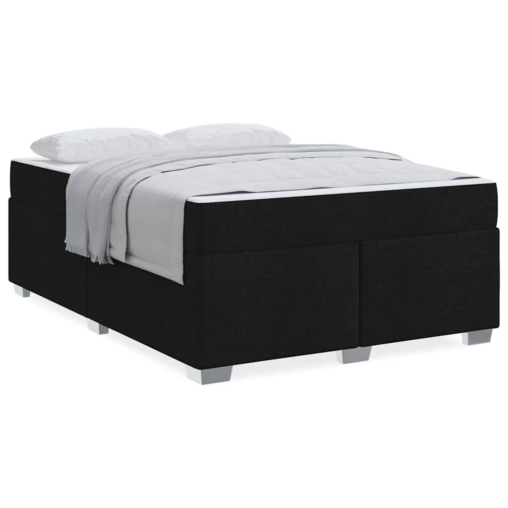 Sengestel Sort 160 X 200 Cm Stof - Billede 4