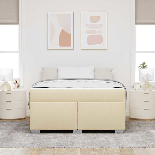 Sengestel Creme 160 X 200 Cm Stof - Hovedbillede