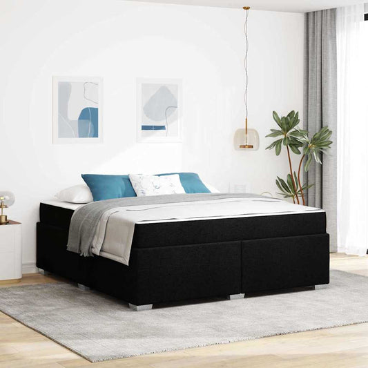 Sengestel Sort 180 X 200 Cm Stof - Hovedbillede