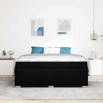 Sengestel Sort 180 X 200 Cm Stof - Billede 4