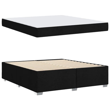 Sengestel Sort 180 X 200 Cm Stof - Billede 5