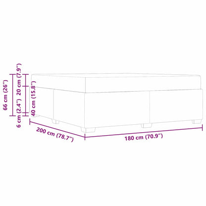 Sengestel Sort 180 X 200 Cm Stof - Billede 12