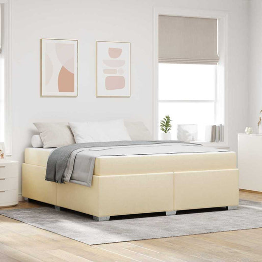 Sengestel Creme 180 X 200 Cm Stof - Hovedbillede