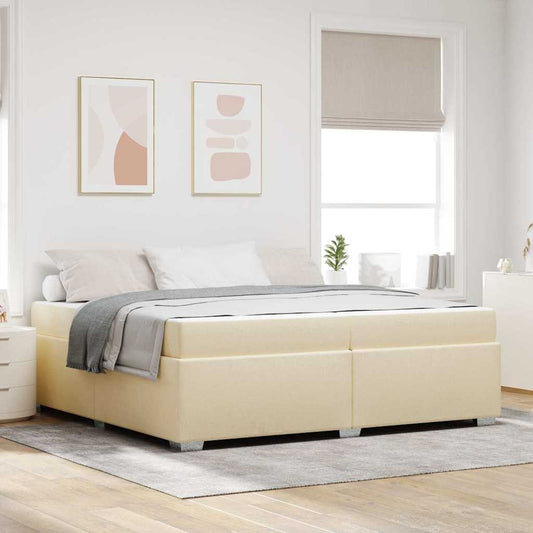 Sengestel Creme 200 X 200 Cm Stof - Hovedbillede
