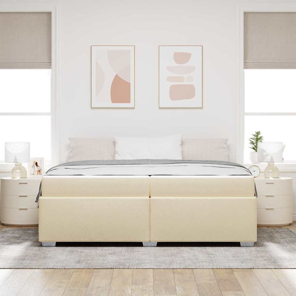 Sengestel Creme 200 X 200 Cm Stof - Billede 4