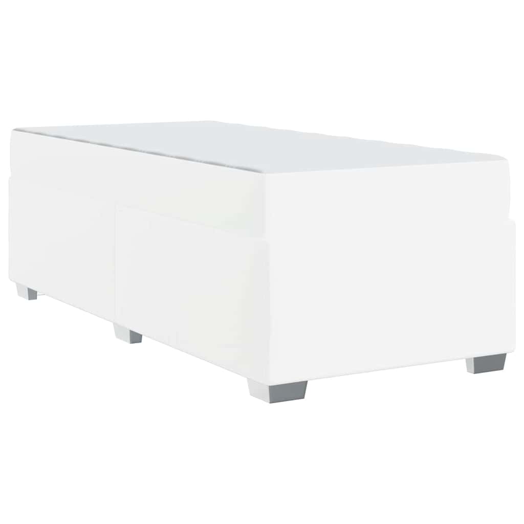 Sengestel Hvid 90 X 200 Cm Kunstlæder - Billede 9