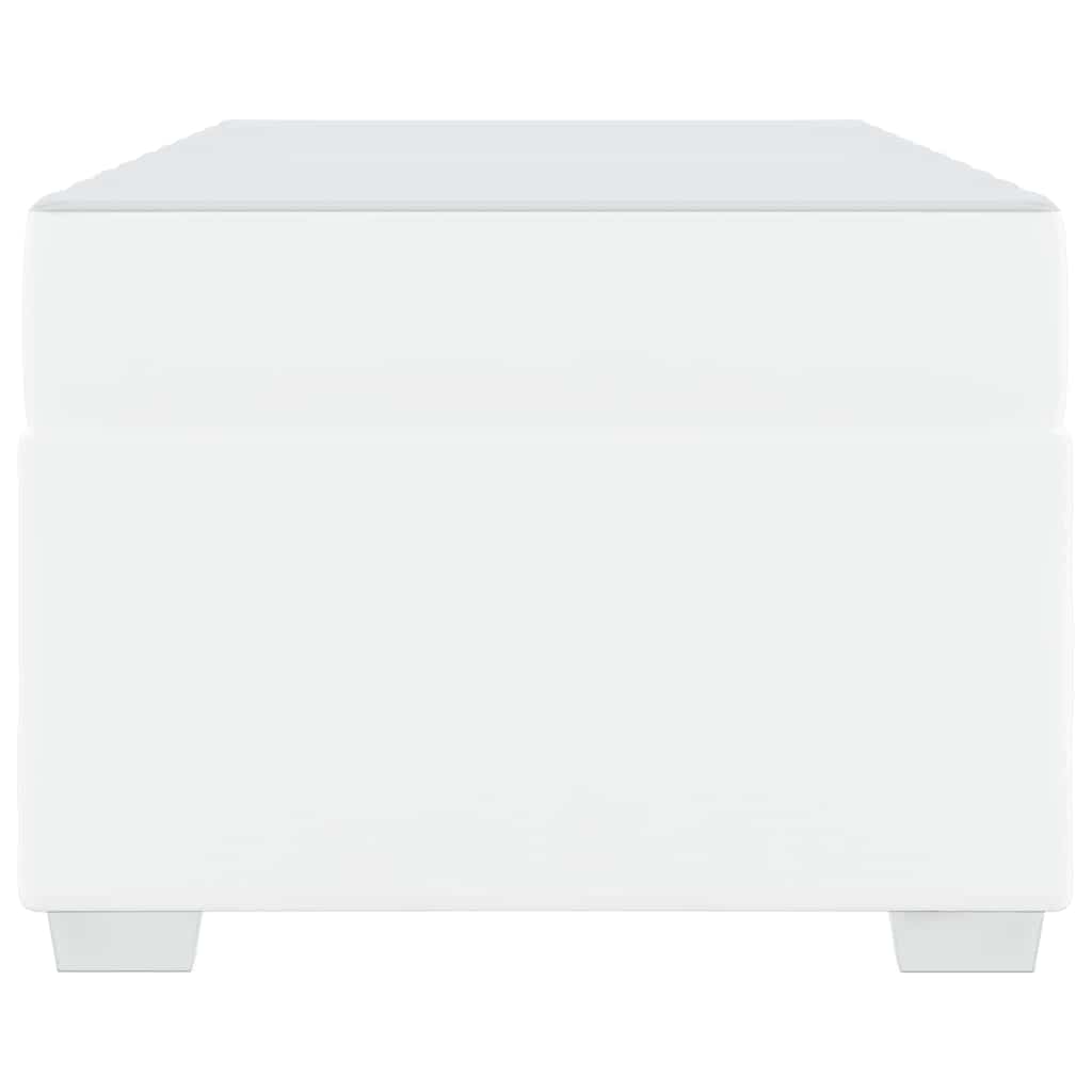 Sengestel Hvid 90 X 200 Cm Kunstlæder - Billede 7