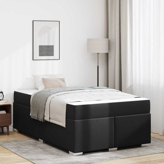 Sengestel Sort 120 X 190 Cm Kunstlæder - Hovedbillede