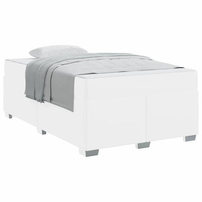 Sengestel Hvid 120 X 190 Cm Kunstlæder - Billede 3