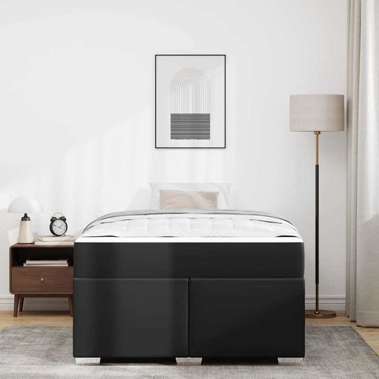 Sengestel Sort 120 X 200 Cm Kunstlæder - Hovedbillede