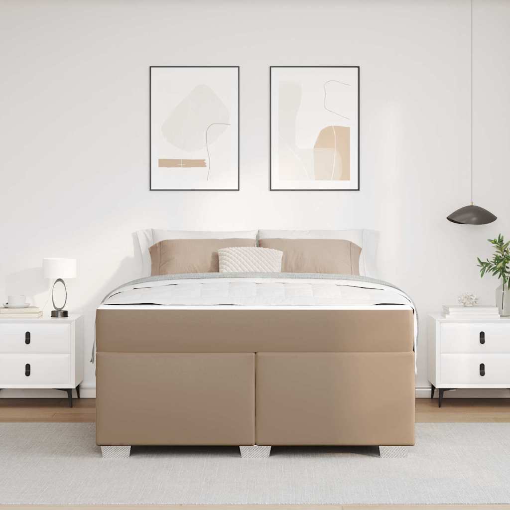 Sengestel Cappuccino 160 X 200 Cm Kunstlæder - Billede 4