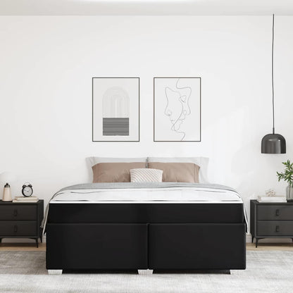 Sengestel Sort 180 X 200 Cm Kunstlæder - Billede 5