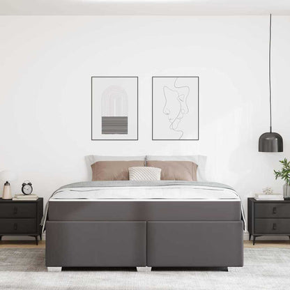 Sengestel Grå 180 X 200 Cm Kunstlæder - Billede 4