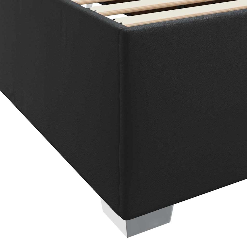 Sengestel Sort 200 X 200 Cm Kunstlæder - Billede 9