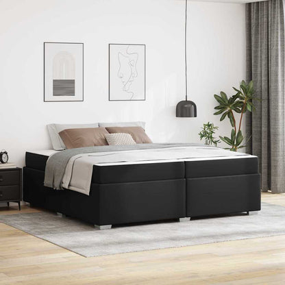 Sengestel Sort 200 X 200 Cm Kunstlæder - Hovedbillede