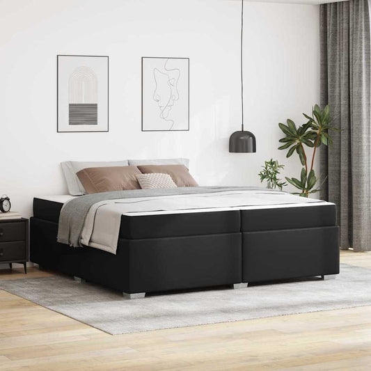 Sengestel Sort 200 X 200 Cm Kunstlæder - Hovedbillede