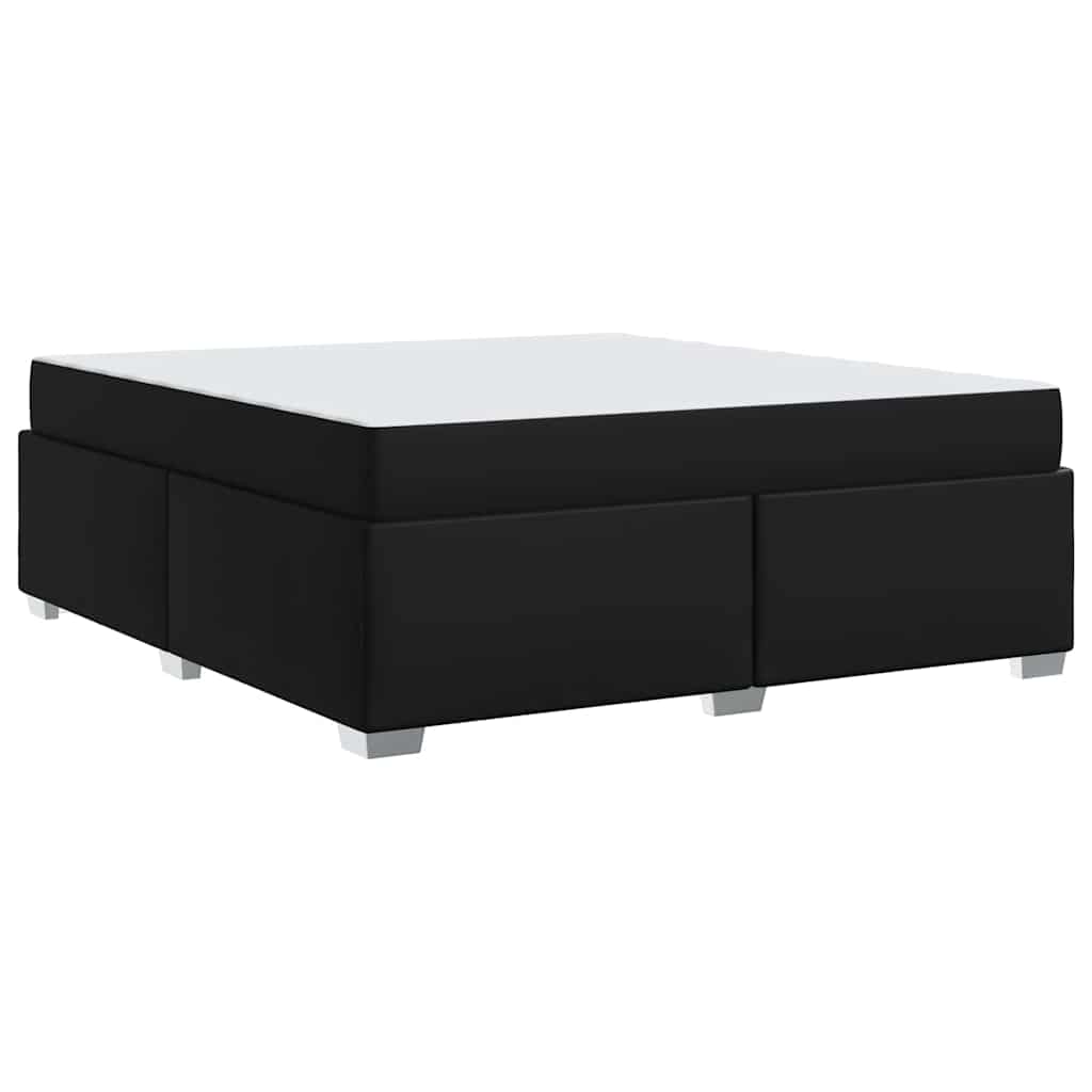 Sengestel Sort 200 X 200 Cm Kunstlæder - Billede 2