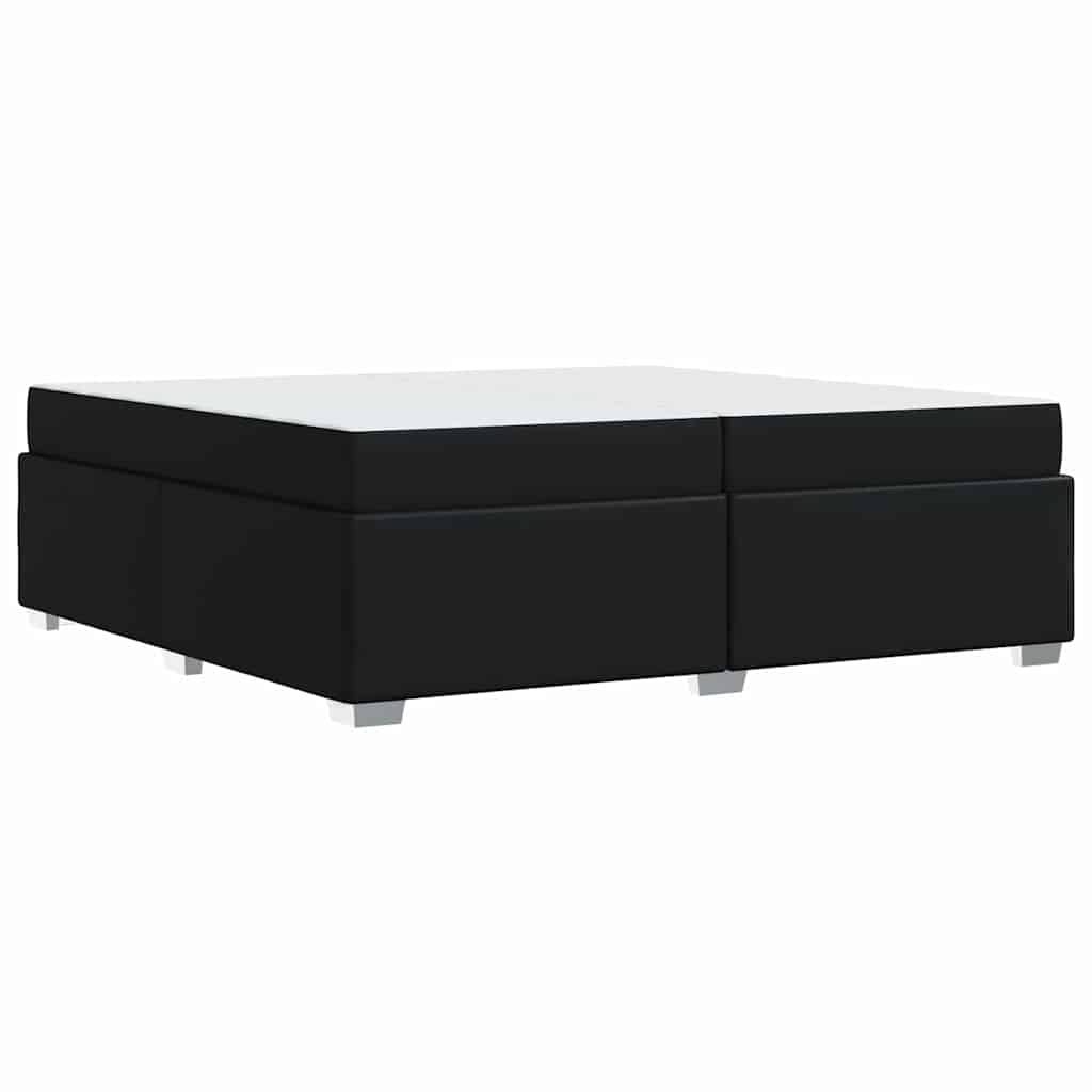Sengestel Sort 200 X 200 Cm Kunstlæder - Billede 8