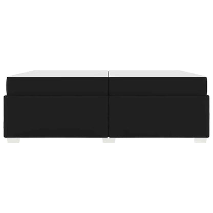 Sengestel Sort 200 X 200 Cm Kunstlæder - Billede 6