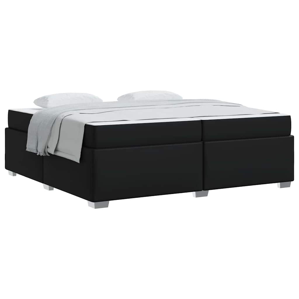 Sengestel Sort 200 X 200 Cm Kunstlæder - Billede 3
