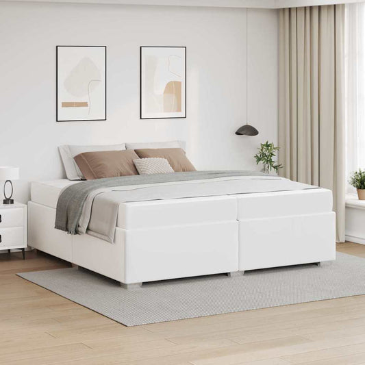 Sengestel Hvid 200 X 200 Cm Kunstlæder - Hovedbillede