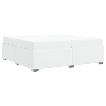 Sengestel Hvid 200 X 200 Cm Kunstlæder - Billede 2