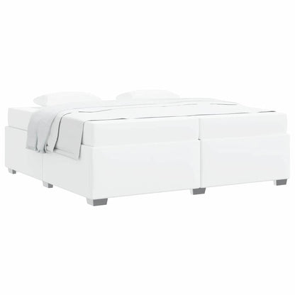 Sengestel Hvid 200 X 200 Cm Kunstlæder - Billede 3