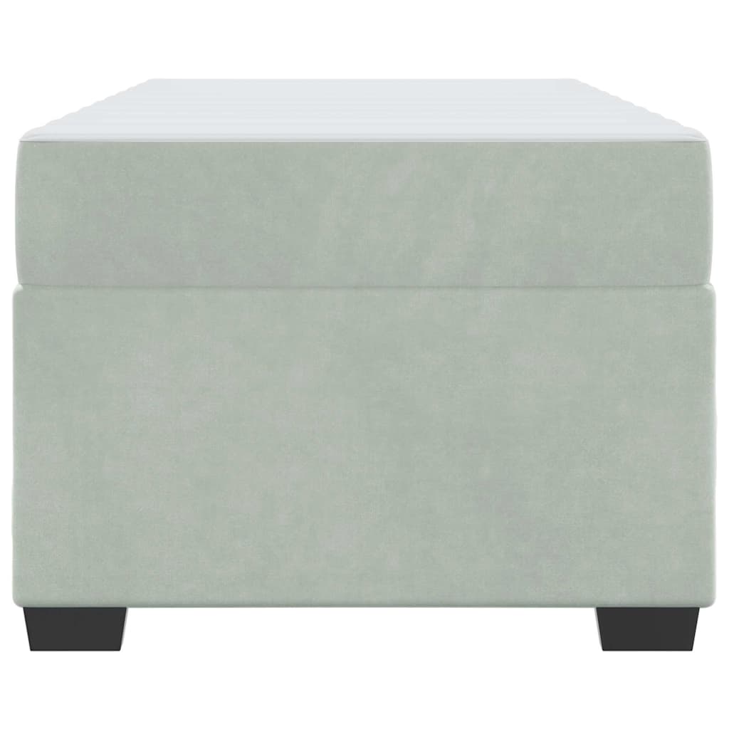 Sengeramme Med Madras Med Madras Lysegrå 90 X 190 Cm Fløjl - Billede 7