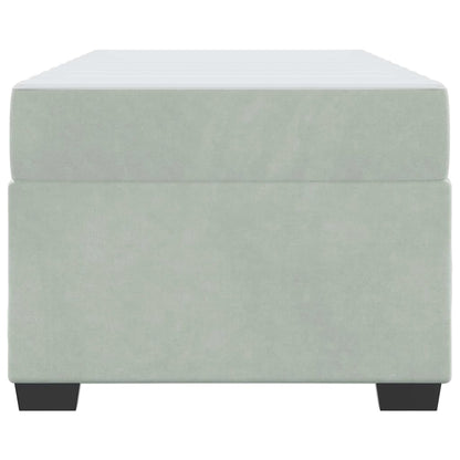 Sengeramme Med Madras Med Madras Lysegrå 90 X 190 Cm Fløjl - Billede 7