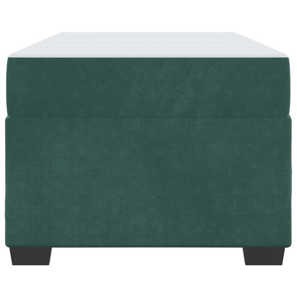 Sengeramme Med Madras Med Madras Mørkegrøn 90 X 190 Cm Fløjl - Billede 6