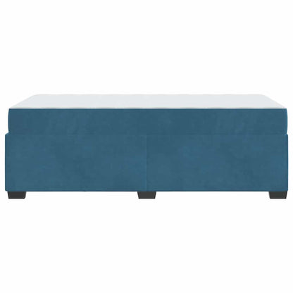 Sengestel Med Madras Mørkeblå 100 X 200 Cm Fløjl - Billede 7
