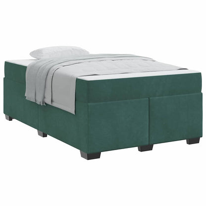 Sengeramme Med Madras Med Madras Mørkegrøn 120 X 190 Cm Fløjl - Billede 3