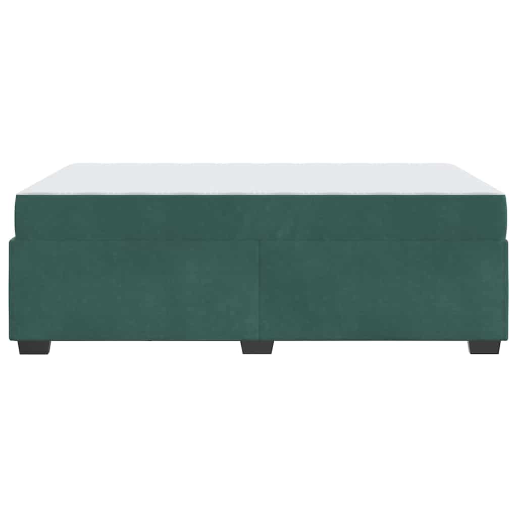Sengeramme Med Madras Med Madras Mørkegrøn 120 X 190 Cm Fløjl - Billede 7