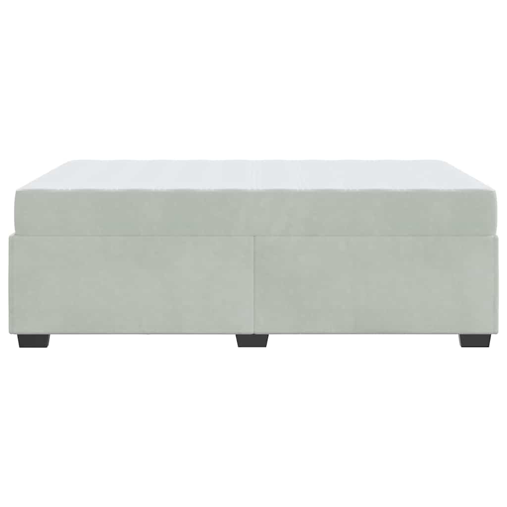 Sengeramme Med Madras Med Madras Lysegrå 120 X 200 Cm Fløjl - Billede 8