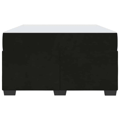 Sengeramme Med Madras Med Madras Sort 120 200 Cm Fløjl - Billede 7