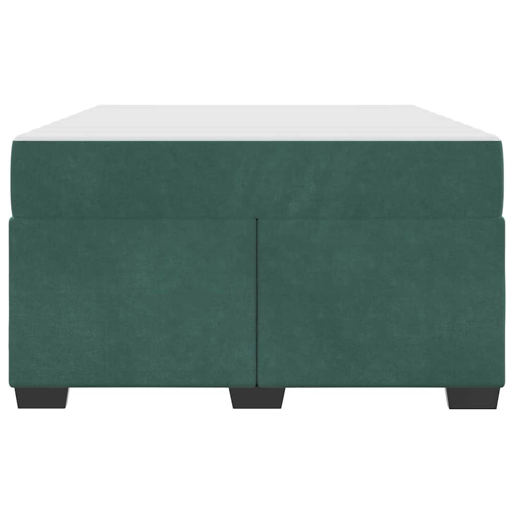 Sengeramme Med Madras Med Madras Mørkegrøn 120 X 200 Cm Fløjl - Billede 6