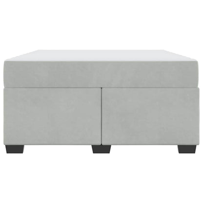 Sengeramme Med Madras Med Madras Lysegrå 160 200 Cm Fløjl - Billede 7