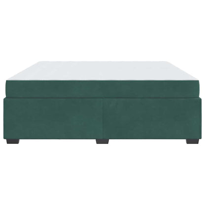 Sengeramme Med Madras Med Madras Mørkegrøn 200 X 200 Cm Fløjl - Billede 7