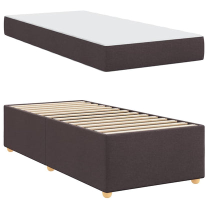 Sengestel Med Madras Mørkebrun 90 X 190 Cm Stof - Billede 5
