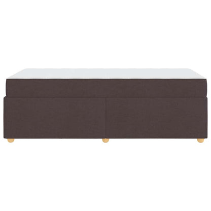Sengestel Med Madras Mørkebrun 90 X 190 Cm Stof - Billede 7