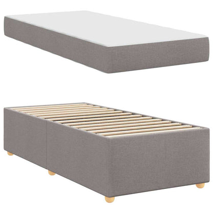 Sengestel Med Madras Gråbrun 90 X 190 Cm Stof - Billede 5