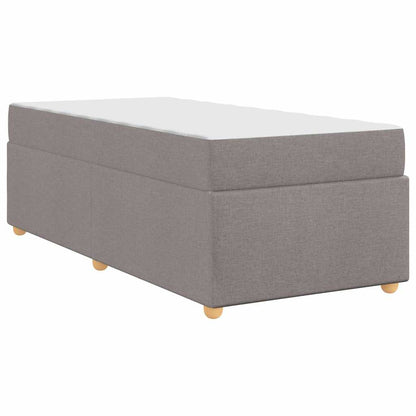 Sengestel Med Madras Gråbrun 90 X 190 Cm Stof - Billede 8