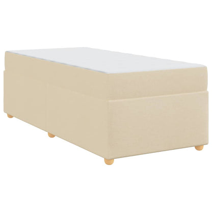 Sengestel Med Madras Creme 90 X 200 Cm Stof - Billede 2