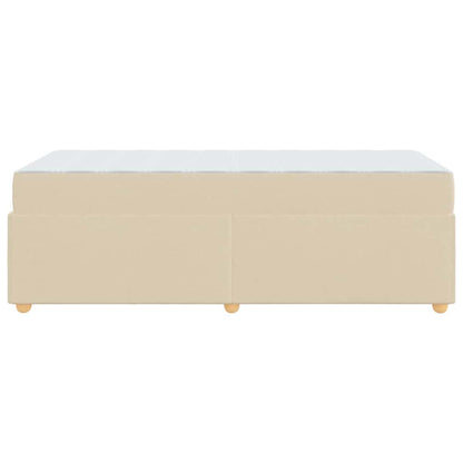 Sengestel Med Madras Creme 90 X 200 Cm Stof - Billede 7