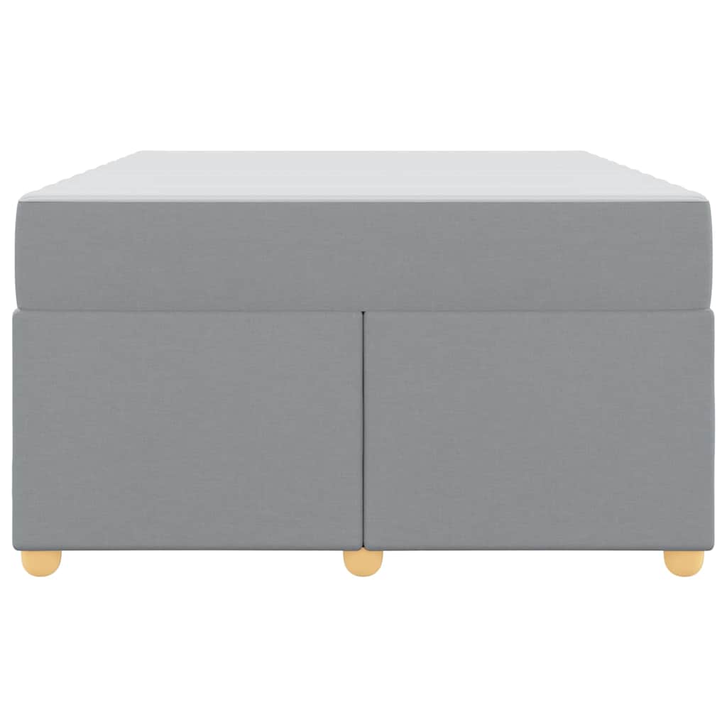 Sengeramme Med Madras Med Madras Lysegrå 120 190 Cm Stof - Billede 7